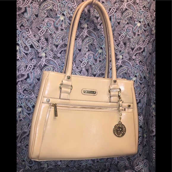 Anne Klein’s Blonde Simulated Leather Shoulder Bag - Picture 1 of 8